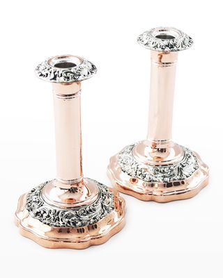 Coppermill Kitchen Antique French Candlesticks, Set of 2