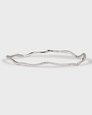 Coral Reef Bangle in 18K White Gold with Diamonds