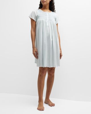 Corazon Smocked Ruffle Cotton Nightgown
