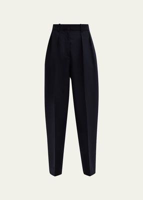 Corby Pleated Tapered Wool Pants