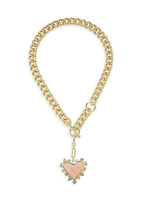 Cordelia 14K-Gold-Plated & Cubic Zirconia Chain Necklace