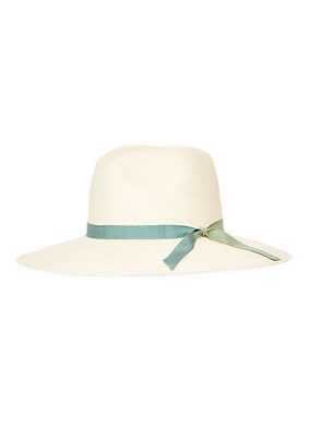 Cordelia Ribbon-Trimmed Straw Fedora