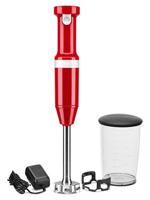 Cordless Variable-Speed Immersion Blender With Whisk & Blending Jar - Empire Red