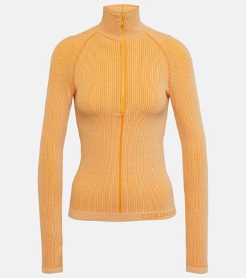 Cordova Sierra ribbed-knit half-zip ski top
