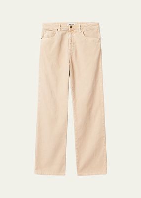 Corduroy Straight Leg Pants