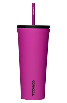 Corkcicle 24-Ounce Insulated Cup with Straw in Berry Punch