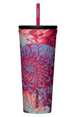 Corkcicle 24-Ounce Insulated Cup with Straw in Dopamine Floral