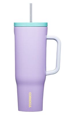 Corkcicle Cruiser 40-Ounce Insulated Tumbler with Handle in Purple Dolphin