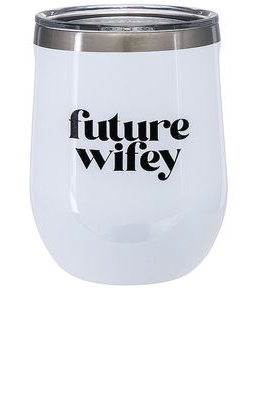 Corkcicle Future Wifey Stemless Cup in White.