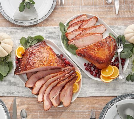 Corky's BBQ 5 lb. Ham and Turkey with Brown Sugar Glaze