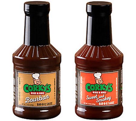 Corky's Sweet & Smokey and Bourbon BBQ Sauce Combo