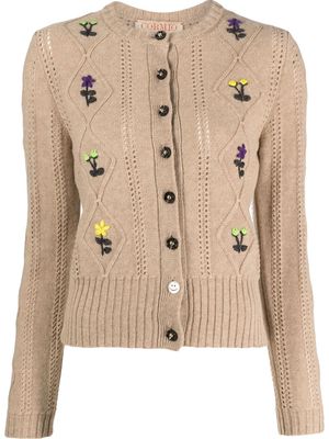CORMIO button-fastening knitted cardigan - Neutrals