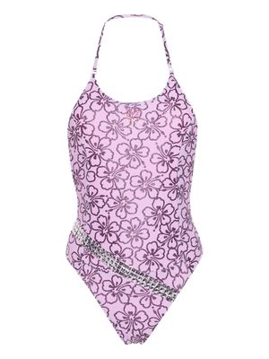 CORMIO Fabiana belted swimsuit - Purple