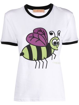 CORMIO graphic-print cotton T-shirt - White