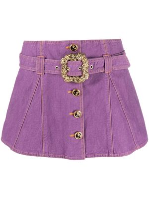 CORMIO Jacqueline belted miniskirt - Purple