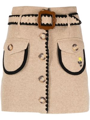CORMIO Knit wool skirt - Neutrals