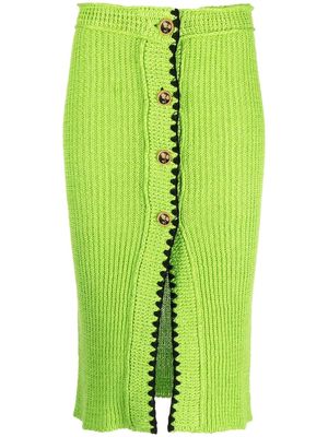 CORMIO Laura knitted midi skirt - Green