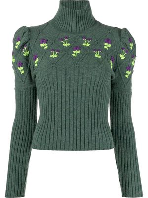 CORMIO long-sleeve intarsia-knit jumper - Green