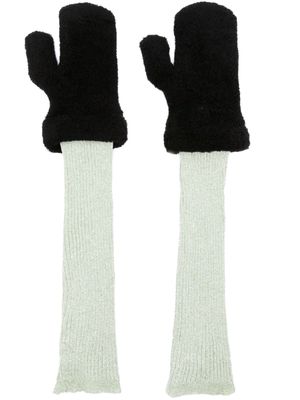 CORMIO Madeline two-tone mitten gloves - Black