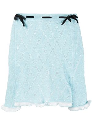 CORMIO open-knit miniskirt - Blue
