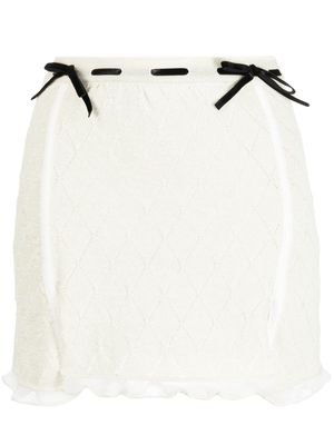 CORMIO pointelle-knit mini skirt - Neutrals