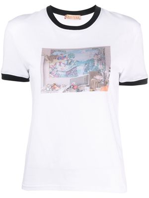 CORMIO printed cotton t-shirt - White