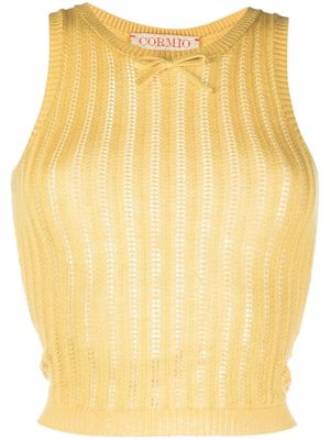 CORMIO ribbed knitted vest - Yellow