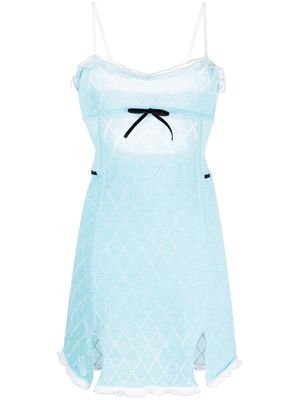 CORMIO sheer-coverage knitted dress - Blue