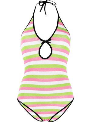 CORMIO stripe-detail swimsuit - Green
