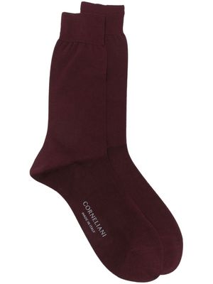 Corneliani branded cotton socks - Red
