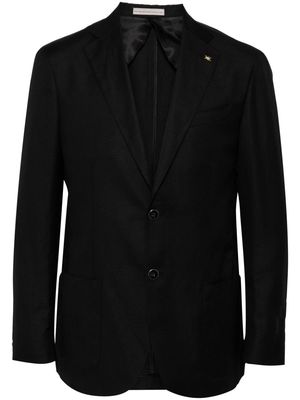 Corneliani brooch-detail single-breasted blazer - Black