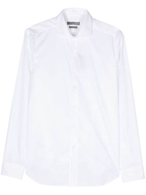 Corneliani chiffon-crepe cotton shirt - White