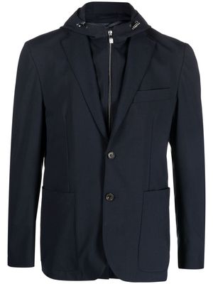 Corneliani Cordwool layered blazer - Blue