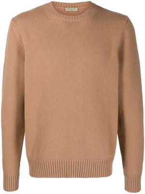 Corneliani crew-neck wool jumper - Brown