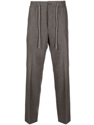 Corneliani cropped virgin-wool trousers - Brown