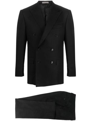 Corneliani double-breasted two-piece suit - Black
