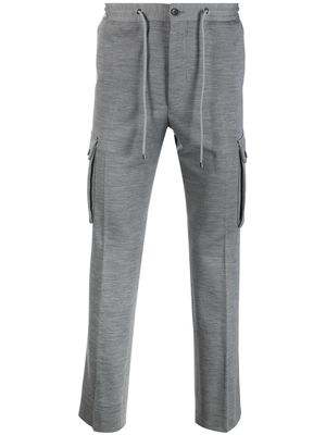 Corneliani drawstring-fastening straight-leg trousers - Grey