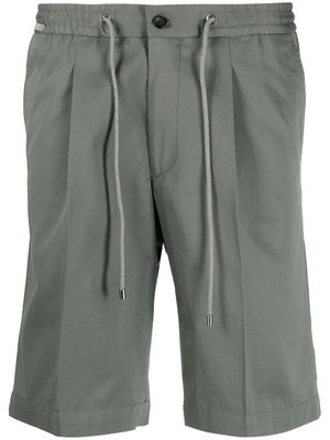 Corneliani drawstring-waist chino shorts - Green
