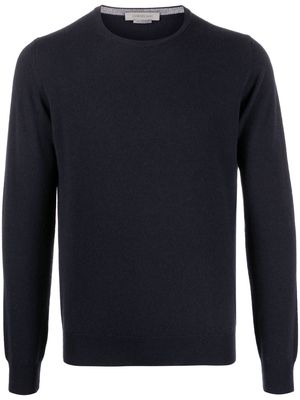 Corneliani fine-knit long-sleeve jumper - Blue