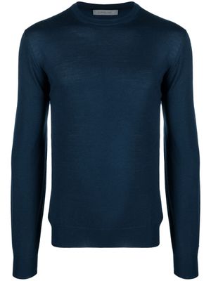 Corneliani fine-knit wool jumper - Blue