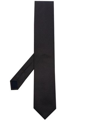 Corneliani geometric-print silk tie - Grey