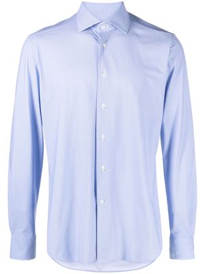 Corneliani geometric-print stretch-design shirt - Blue