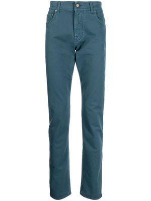 Corneliani high waist tapered trousers - Blue