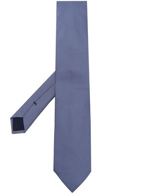 Corneliani interwoven-pattern silk tie - Blue
