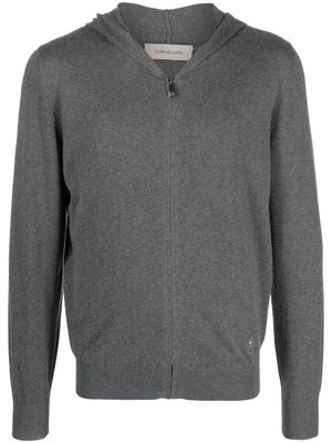 Corneliani knitted zip-up hoodie - Grey