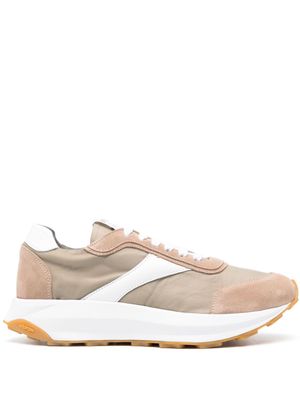 Corneliani lace-up panelled sneakers - Neutrals