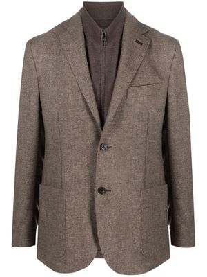 Corneliani layered single-breasted blazer - Brown