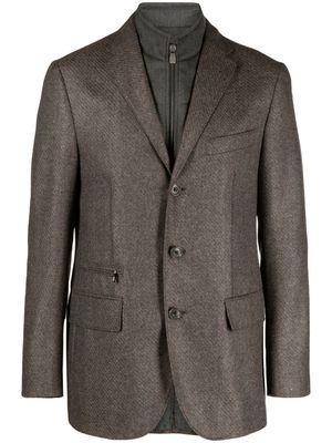 Corneliani layered single-breasted blazer - Grey