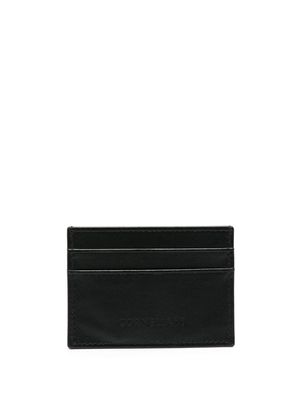 Corneliani logo-debossed leather cardholder - Black