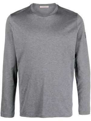 Corneliani logo-patch cotton T-shirt - Grey